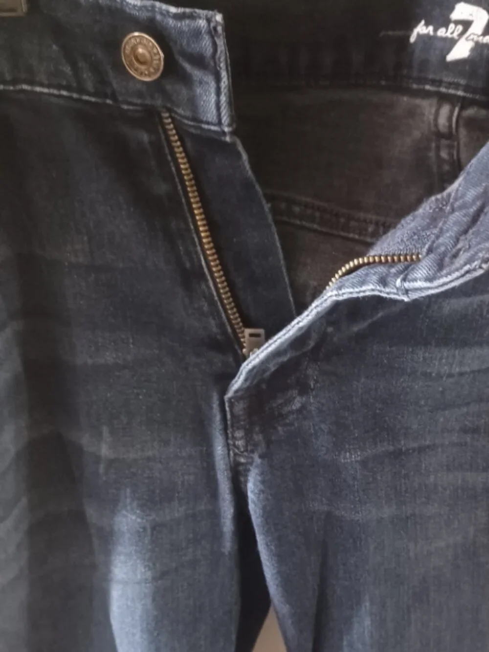 7 For all Mankind Slimmy Stretch Dark Denim Zip Fly 5 Pocket Jeans 31 - Picture 4 of 9
